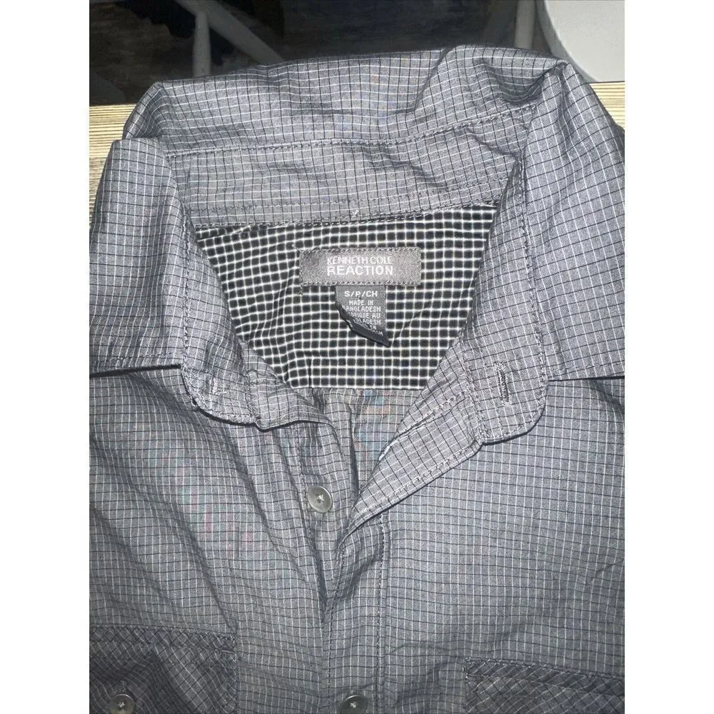 Kenneth Cole Reaction Men's Long Sleeve Shirt Gray Stripes Size Small. NWOT - Picture 4 of 5